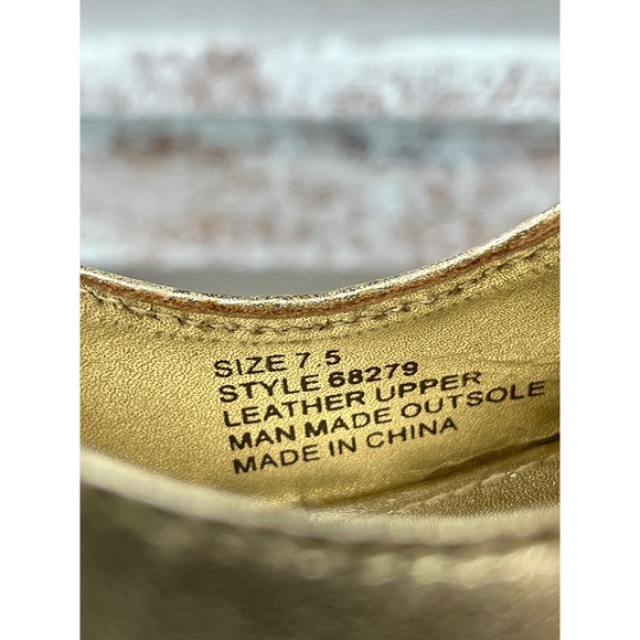 Lilly Pulitzer Gold Gigi Slingback Wedge Heels Espadrille Women Size 7.5 - Picture 8 of 9